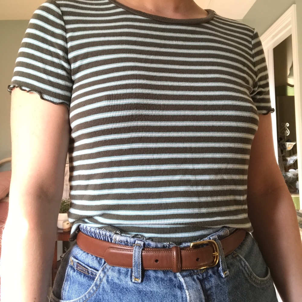 Striped crop shirt from Wild Fable